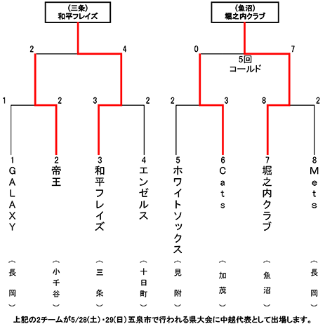 高松宮賜杯第66回全日本軟式野球大会(1部)中越大会トーナメント表