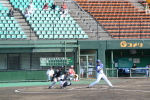 2017年4月16日に行われた市長杯大会。 	㈱三條機械製作所対トップ工業